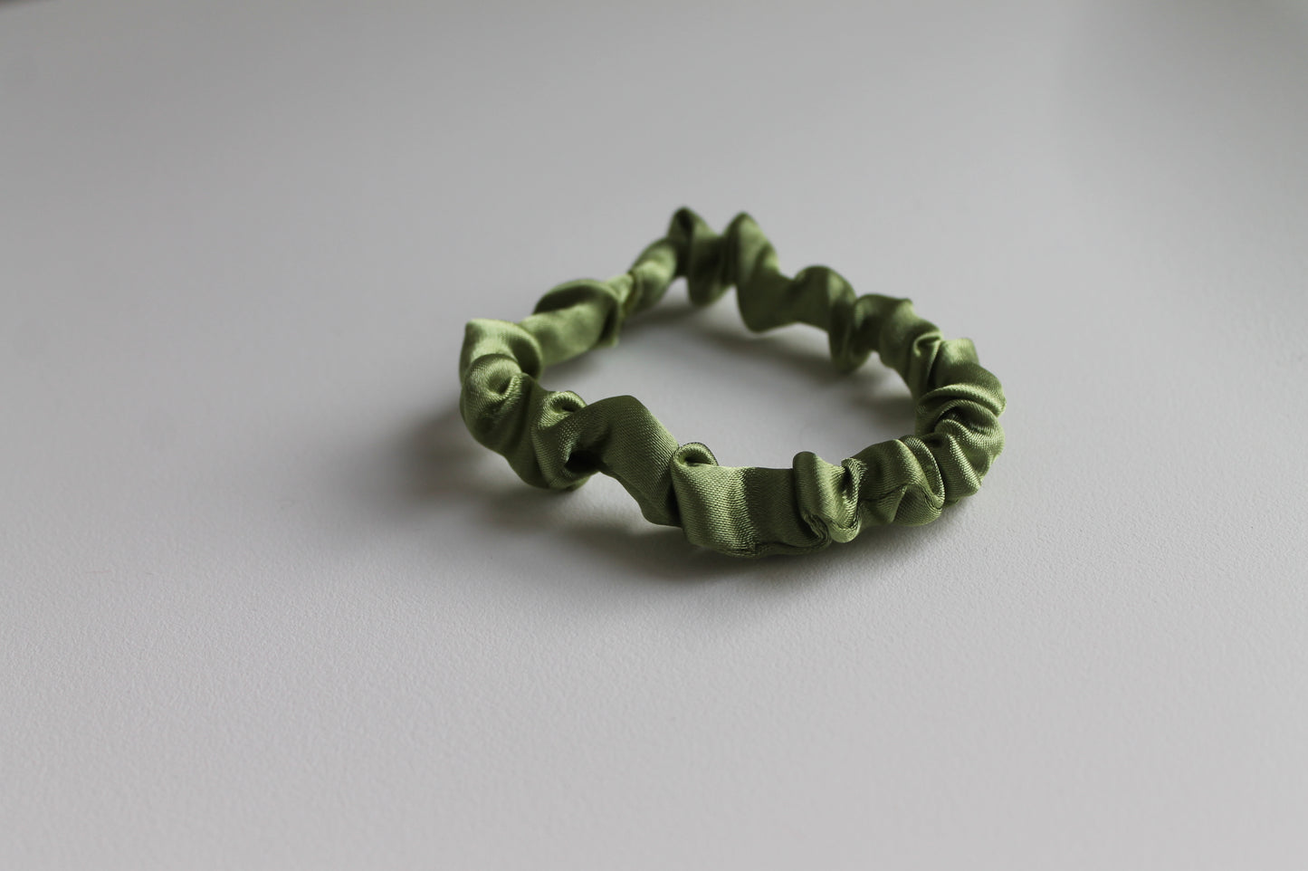 Green Slim Scrunchie