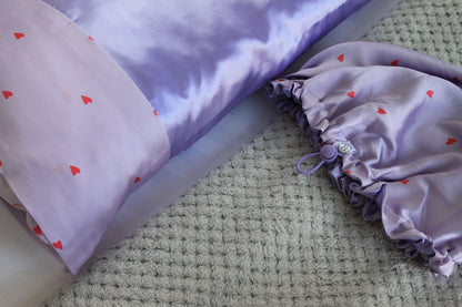 Purple Hearts Pillowcase