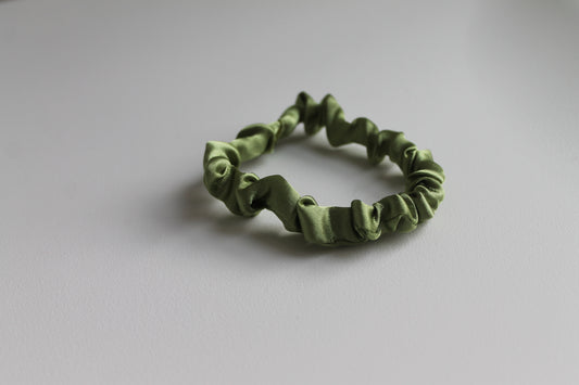 Green Slim Scrunchie