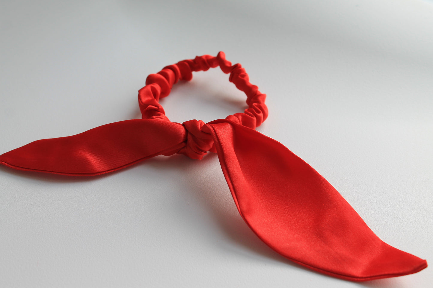 Red Slim Scrunchie + Bunny ears