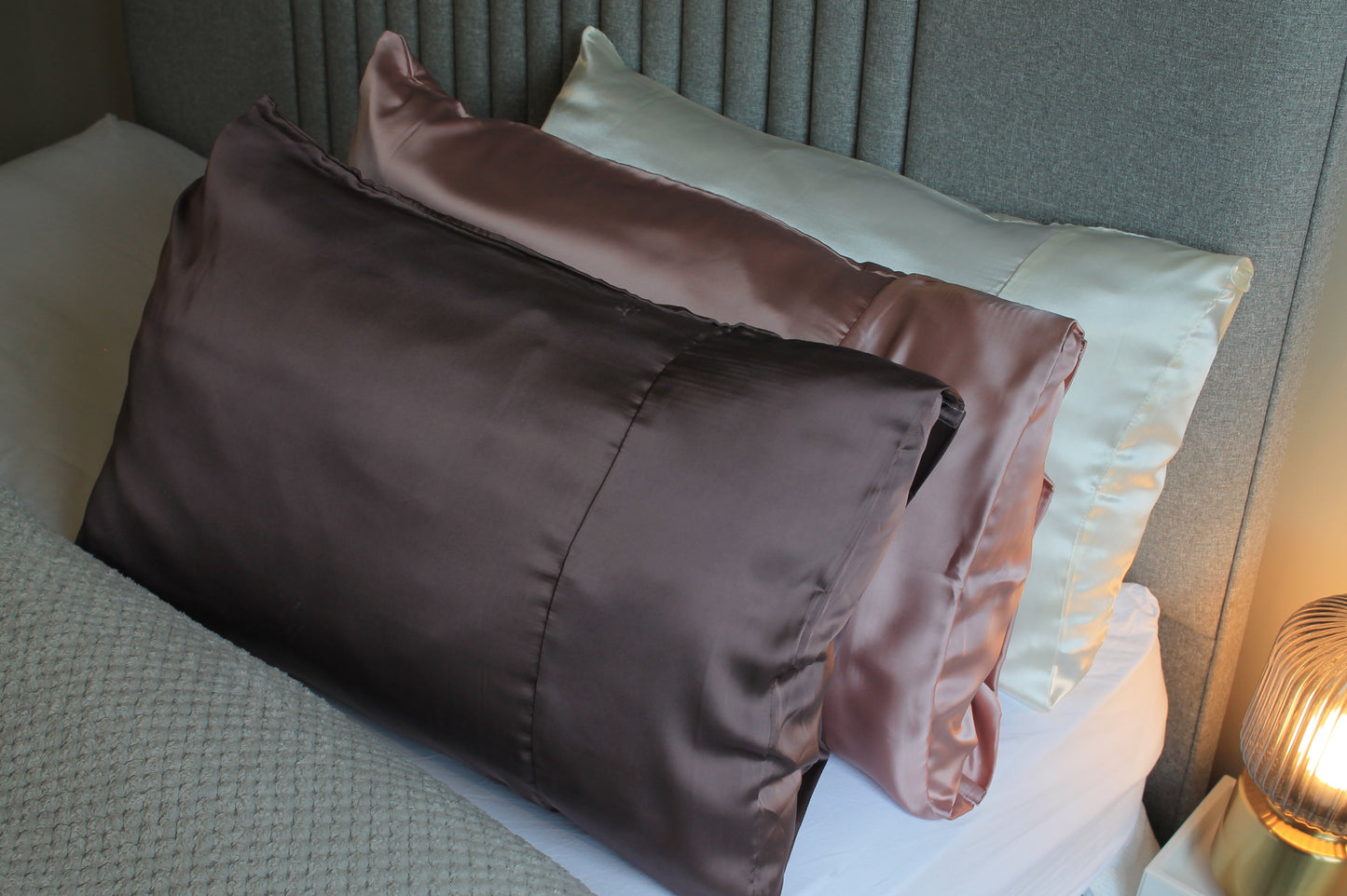 Ivory Satin Pillowcase
