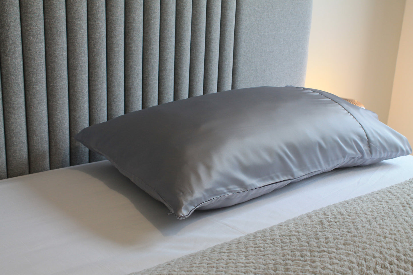 Grey Silk Pillowcase