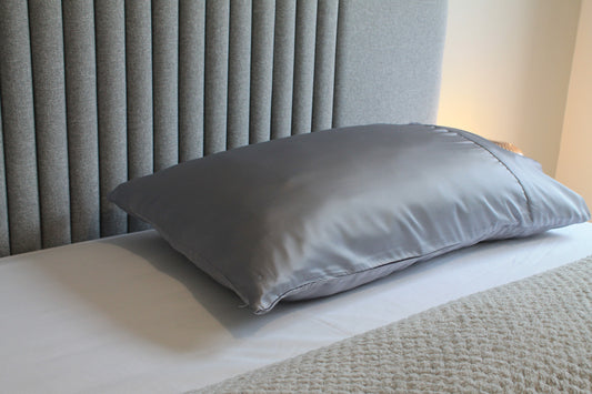 Grey Silk Pillowcase