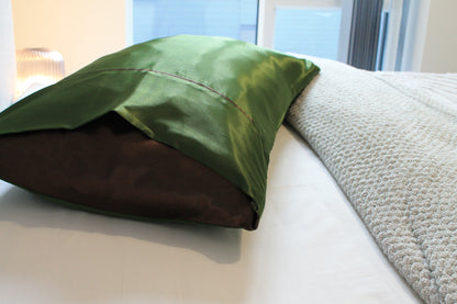 Green Stripe Satin Pillowcase