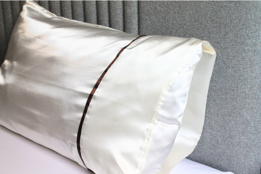 Ivory Stripe Satin Pillowcase