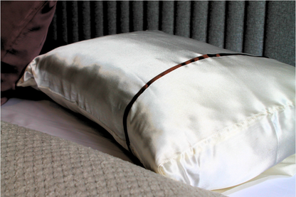 Ivory Stripe Satin Pillowcase