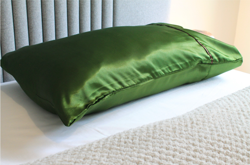 Green Stripe Satin Pillowcase